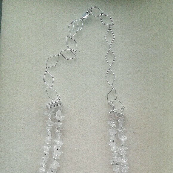 HANDMADE: rock crystal quartz necklace - Picture 2 of 2
